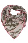 Zwillingsherz Foulard triangulaire avec cachemire et motif camouflage - Écharpe de qualité supérieure pour femme, garçon et f