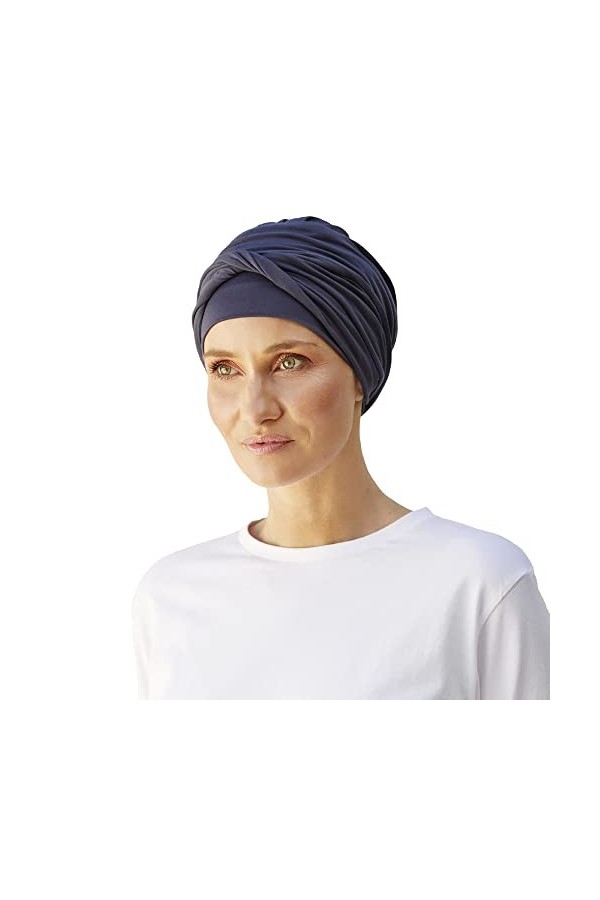 Christine Headwear Turban Shakti, Formes infinies de Bleu, Taille Unique Femme