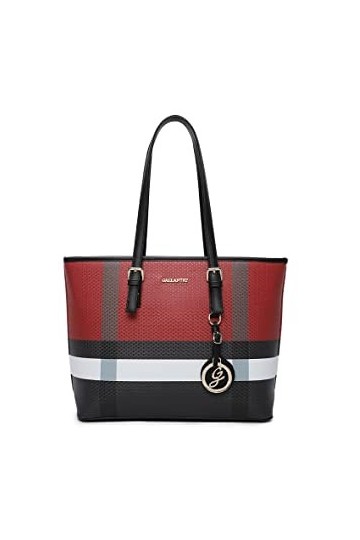 Gallantry Sac Cabas Femmes Grand Format A4 - Sac A Main Cours Lycee Taille Xl - Sac Shopping Fourre-Tout Imprime Carreaux - M