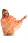 PashminaShine Cashmy Modal Écharpe douce en cachemire Orange, Orange doux, XL