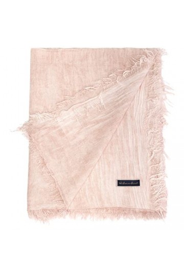 PashminaShine Écharpe Cashmy modal rose clair et douce dans des tons roses délicats est casual-chic et à volants., rose clair