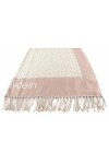 Calvin Klein Fringes Monogramme Écharpe Doeskin, Doeskin., taille unique