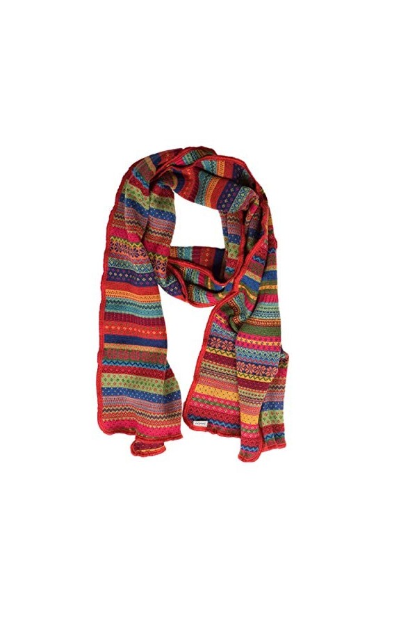 Invero, Écharpe Cacha 100 % laine mérinos, Couleurs vives, taille unique