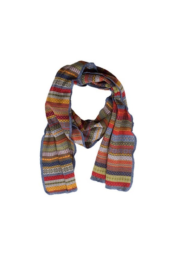 Invero, Écharpe Cacha 100 % laine mérinos, Couleurs vives, taille unique