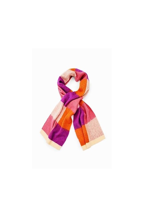 Desigual Écharpe femme cuadros 23waia18 unique fuchsia, fuchsia, Taille unique