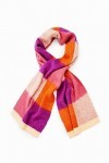 Desigual Écharpe femme cuadros 23waia18 unique fuchsia, fuchsia, Taille unique