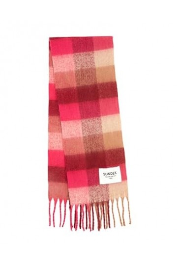 MULTI CHECK SCARF, 73200 - Ruby, Taille Unique
