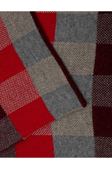 APART Fashion Plaid Shawl Écharpe pour Temps Froid, Red, 0 Femme