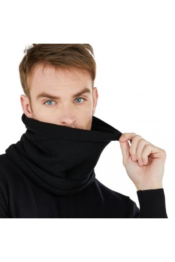 NEO B - CASHMERE | Tour de cou | Nuage | 100 % Cachemire | Fil Cardiff | Unisexe | Fabriqué en Italie, Noir , Taille Unique