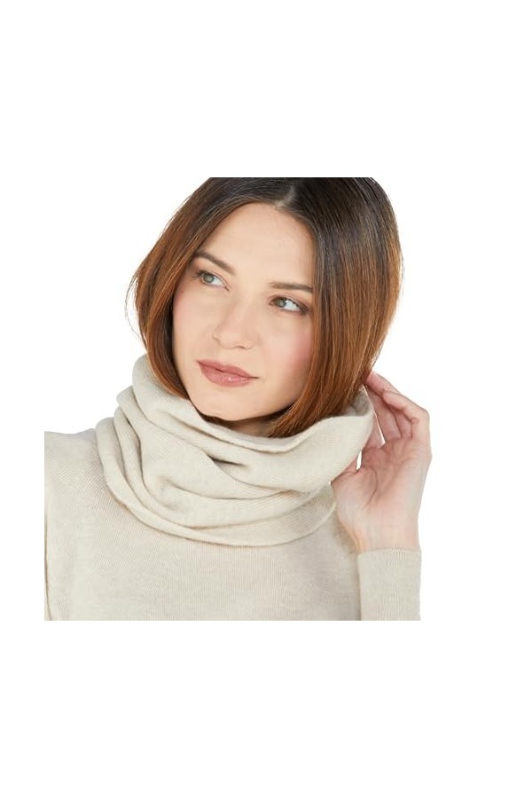 NEO B - CASHMERE | Tour de cou | Nuage | 100 % Cachemire | Fil Cardiff | Unisexe | Fabriqué en Italie, Noir , Taille Unique