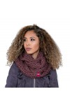 PREMIUMARMADA Écharpe en laine vierge de qualité supérieure 100% laine vierge tricotée chaude - Marron - Taille unique