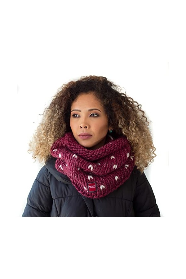 PREMIUMARMADA Premium Marmada Écharpe pour cou 100% laine Écharpe chaude - Marron - Taille unique