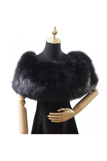 MoreChioce Foulard en Fourrure Dart, Fausse Fourrure Col Fausse Fourrure Amovible Femme Col en Fausse Fourrure Foulard en Fa