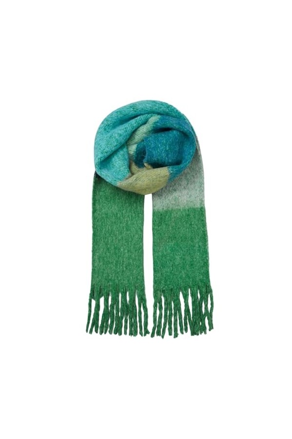 Becksöndergaard Bartletts Écharpe pour femme – Grande écharpe chaude tendance pour femme Color Block en laine mélangée – Larg