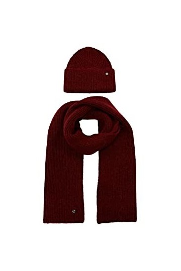 ESPRIT 112ea1q311 Écharpe Tendance, 600/rouge Bordeaux, Taille Unique Femme