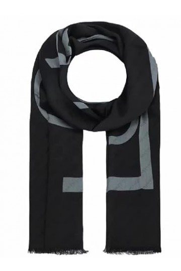 Calvin Klein Monogram Jacquard Écharpe 180 cm, Noir , taille unique