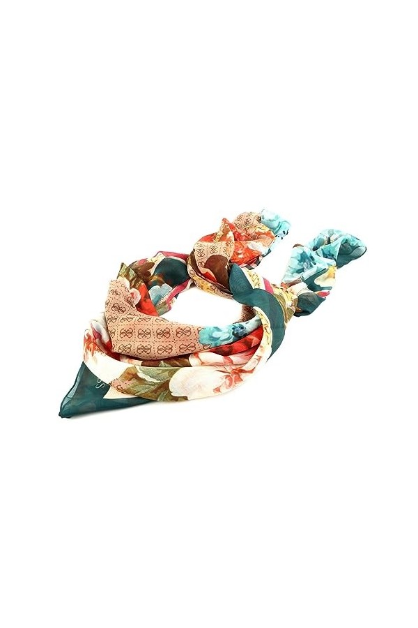 GUESS Kefiah Écharpe 130 x 130 cm Bleu sarcelle, bleu sarcelle, taille unique