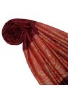LORENZO CANA Echarpe de 100% Cachemire pour la femme – 70 x 200 cm, jacquard, motif paisley, avec bordure - souple et noble –