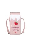 Sac à main pour femme en forme de boîte à lait et de banane - Rose - fraise,