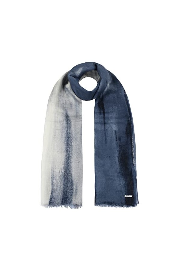 Stetson Light Summer Écharpe en laine pour femme Écharpe en tricot pour homme et femme avec franges automne-hiver printemps-é