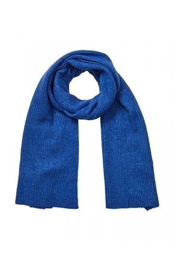 SELECTED FEMME Écharpe en laine mérinos pour femme, Nebulas Blue., taille unique