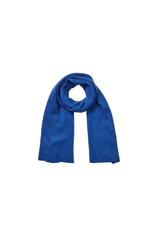 SELECTED FEMME Écharpe en laine mérinos pour femme, Nebulas Blue., taille unique