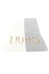 Écharpe Liu Jo étola bicolor avec logo et strass 35x160 3F2012 M0300 off white, multicolore