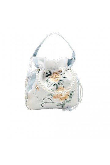 CRSUSUKJ Sac Porté Main pour Femmes,Sac à bandoulière imprimé Antique,Sac à bandoulière de style chinois,Seau Vintage Femmes 