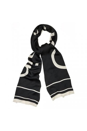 Calvin Klein Logo Jq Écharpe O/Print 70x180, CK Black, OS Femme