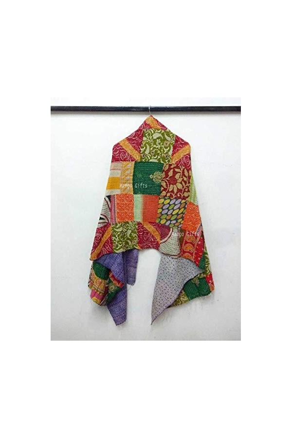 Lot de 10 écharpes en coton kantha vintage