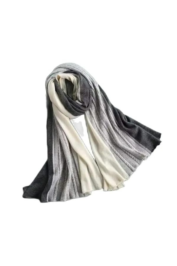 NOLLAM hiver 100% écharpe en cachemire femmes en plein air Ski chaud doux Bandana femmes écharpes mode couture tricoté châle