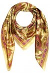 LORENZO CANA Foulard pour la femme – écharpe de 100% soie pour le printemps et l´été, carré avec les mesures de 90 x 90 cm – 
