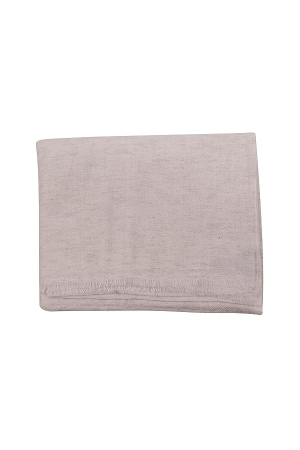 yanopurna Foulard en cachemire à chevrons, Gris blanc, motif à chevrons, taille unique