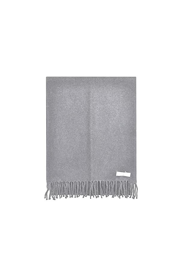 TOUTACOO, Echarpe 100% Cachemire fait main au Népal - Couleur Gris Clair