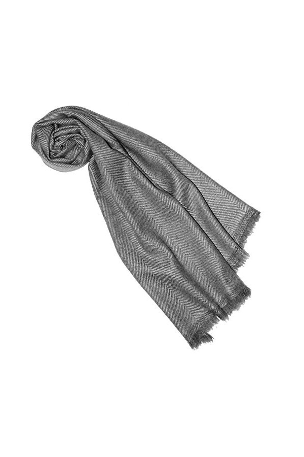 LORENZO CANA Echarpe de 100% Cachemire pour la femme – écharpe en nuances naturelles, 30 x 180 cm - moelleux et noble – en no