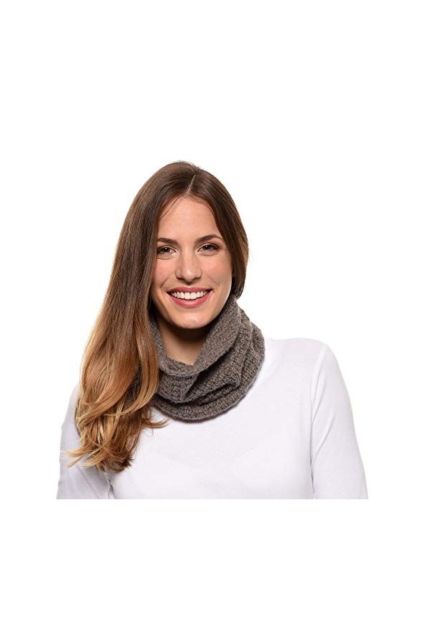 LES POULETTES - Col Epais 100% Cachemire 3 Fils - Classics - Marron foncé