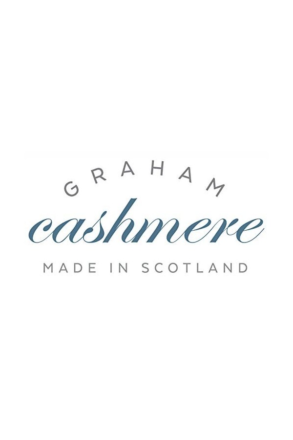 Graham Cashmere - Écharpe tissée unisexe en pur cachemire – Fabriquée en Écosse bleu nuit .