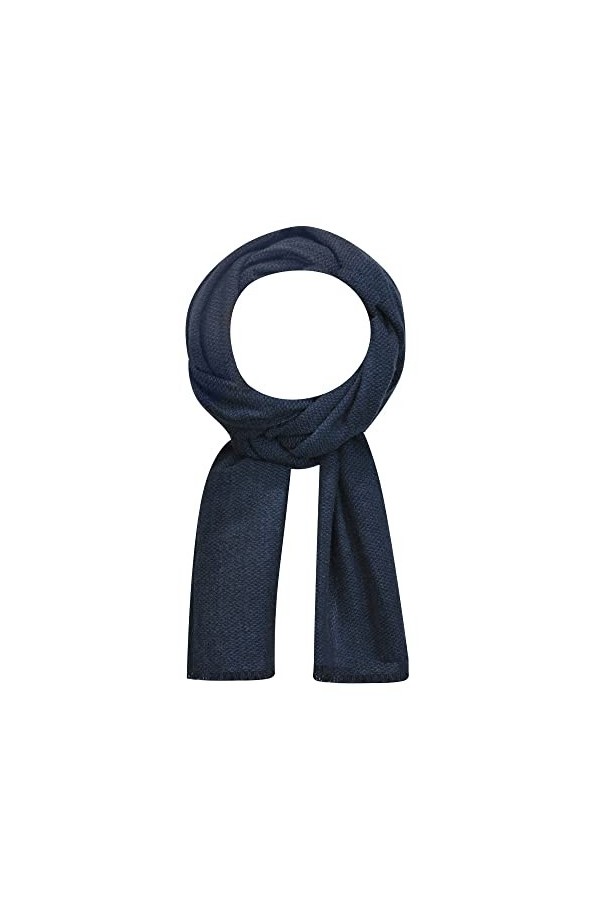 LES Poulettes - Echarpe Laine et Cachemire Bleu Moyen