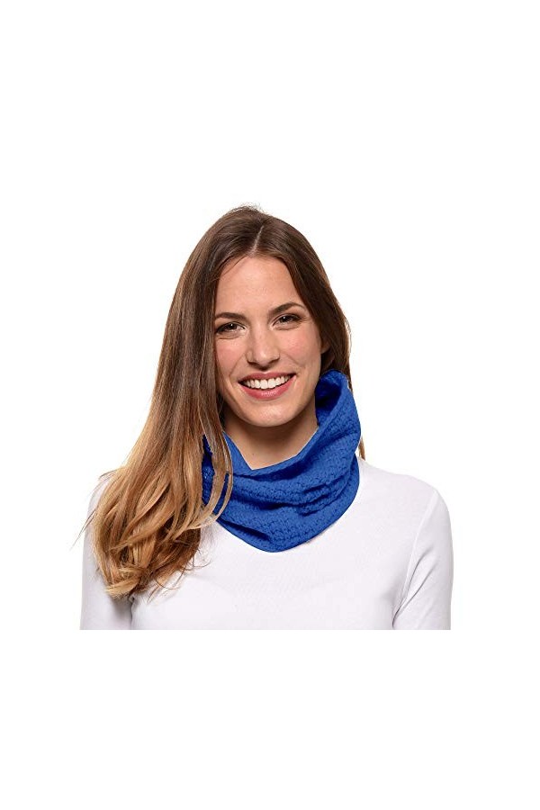 LES POULETTES - Col Epais 100% Cachemire 3 Fils - Classics - Bleu