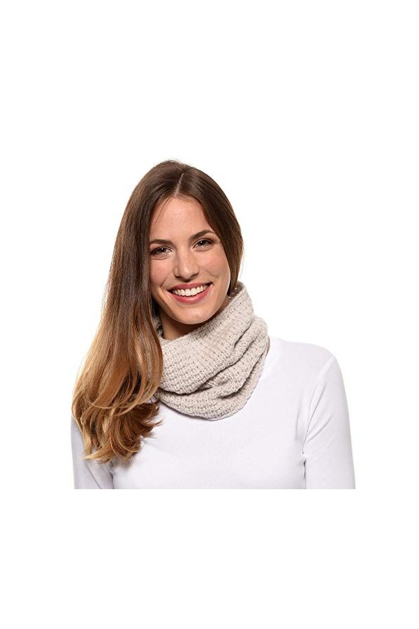 LES POULETTES - Col Epais 100% Cachemire 3 Fils - Classics - Beige