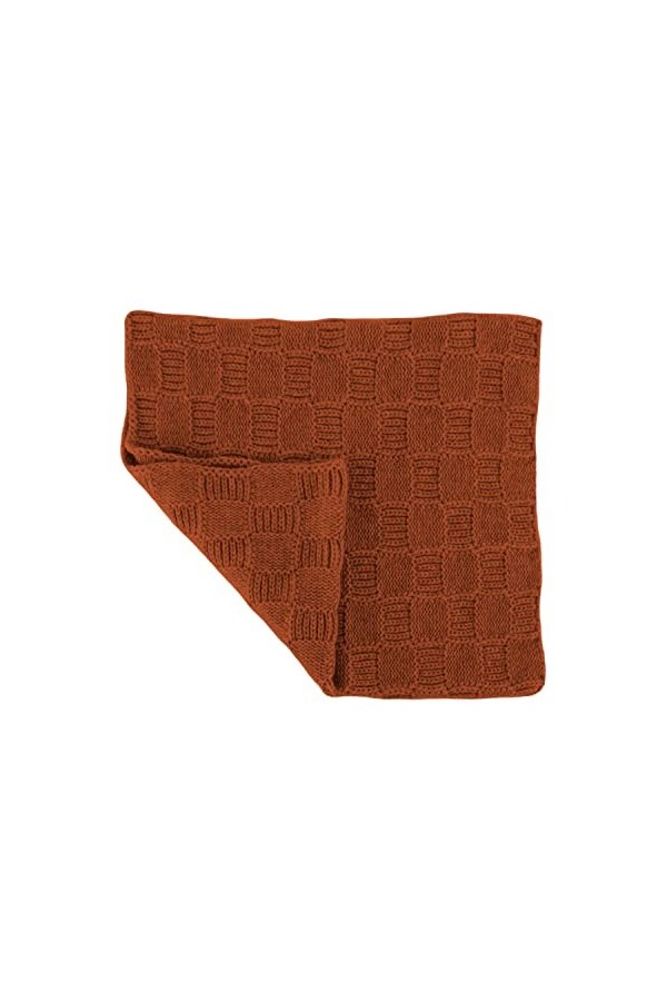 Shorts of Hawick Love Cashmere Snood à carreaux 100 % cachemire pour femme Orange brûlé Fabriqué en Écosse, orange brûlé