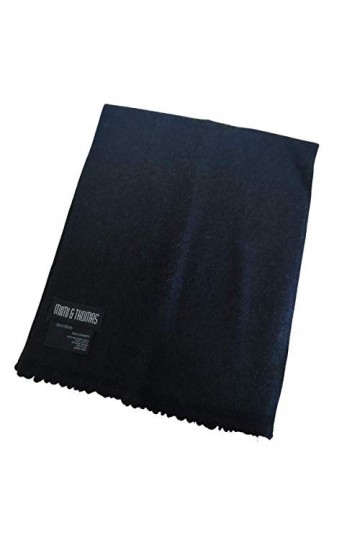 Mimi & Thomas Écharpes unisexes 100 % cachemire tissé pur, Noir , taille unique