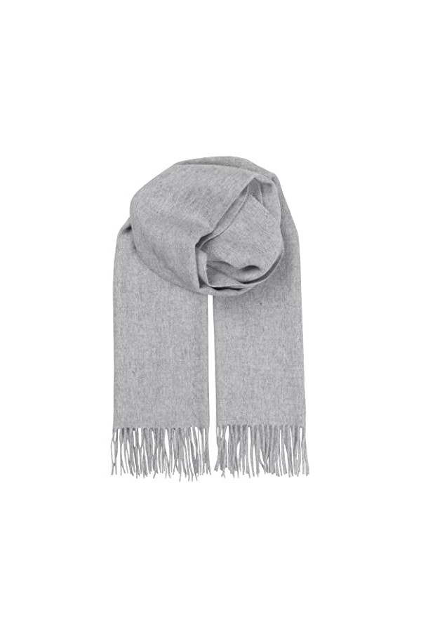 Becksöndergaard Crystal Edition Écharpe pour femme Grande écharpe chaude unie 100 % laine 50 x 220 cm, Noir , B:50 x L:220 cm