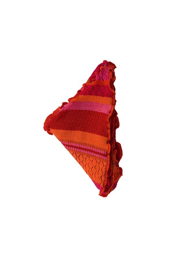 Invero, Écharpe triangulaire en laine mérinos Kyra 100% laine, flamenco, Groß lange Seite 220cm, kurze Seiten 165 cm 