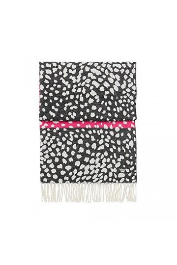 Joules Elissa 214633 Écharpe chaude en jacquard Motif cochon dInde Noir Taille unique