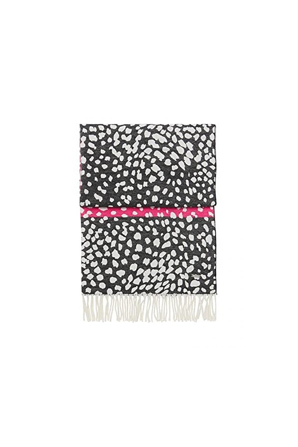 Joules Elissa 214633 Écharpe chaude en jacquard Motif cochon dInde Noir Taille unique