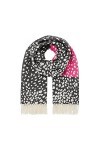 Joules Elissa 214633 Écharpe chaude en jacquard Motif cochon dInde Noir Taille unique