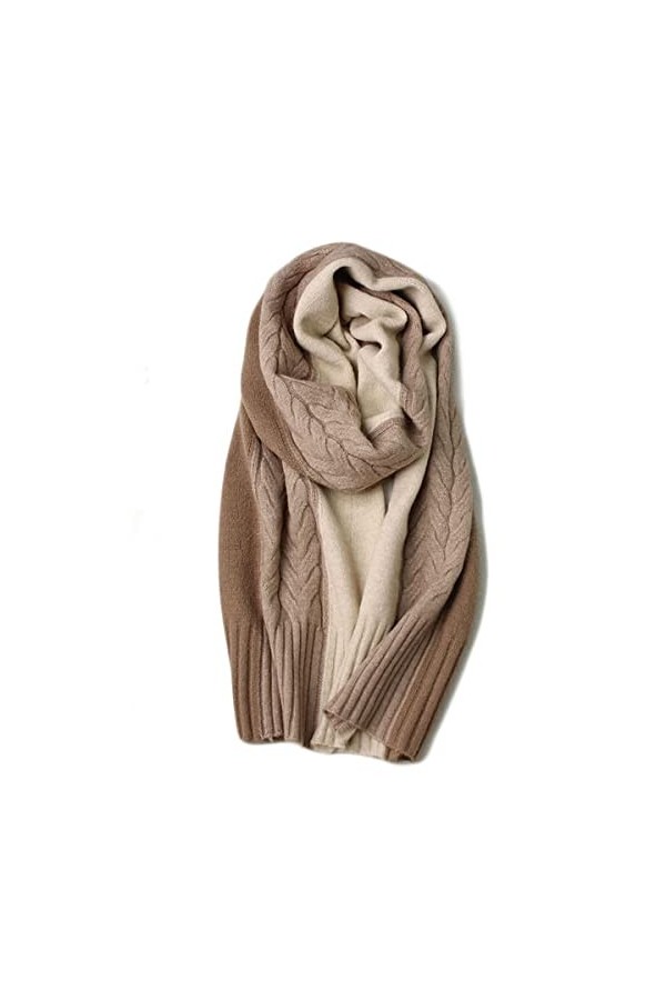 Foulard en Soie, Écharpes de Couverture pour Femmes Écharpe de Mode Chaude surdimensionnée Gland Wrap Châle Cosy Pashmina Hiv