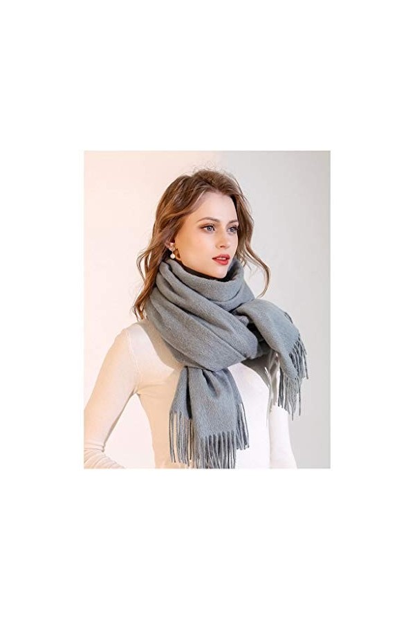 Écharpe Womens Grand Châle Wraps écharpe, Femmes Couleur Unie Grande écharpe, Automne/Hiver for Écharpe Femmes Filles Femmes