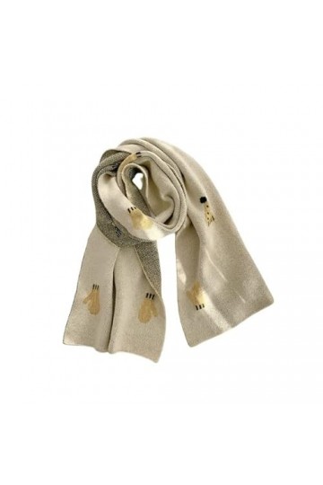 KIPPOT Écharpe tricotée mignon femmes automne hiver longue épaisse chaude laine écharpes couverture douce Portable voyage en 